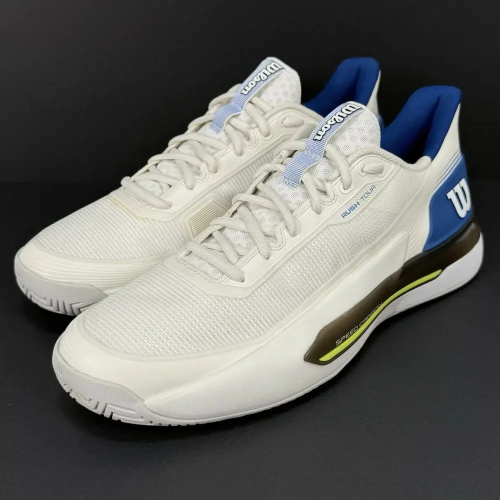 Wilson SAMPLE Rush Tour 5 Clay Men’s 10 Tennis Shoes White/Blue New No Box Rare